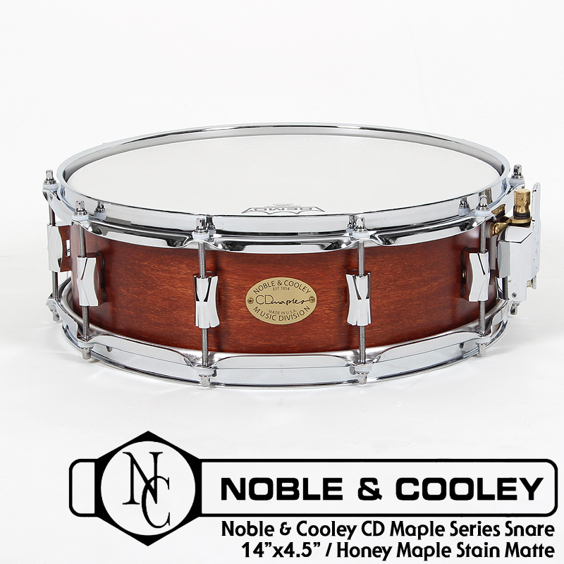 [★드럼채널★] Noble & Cooley CD Maple Snare 14x4.5 /Honey Maple Stain Matte/FGCDS1445MMFC
